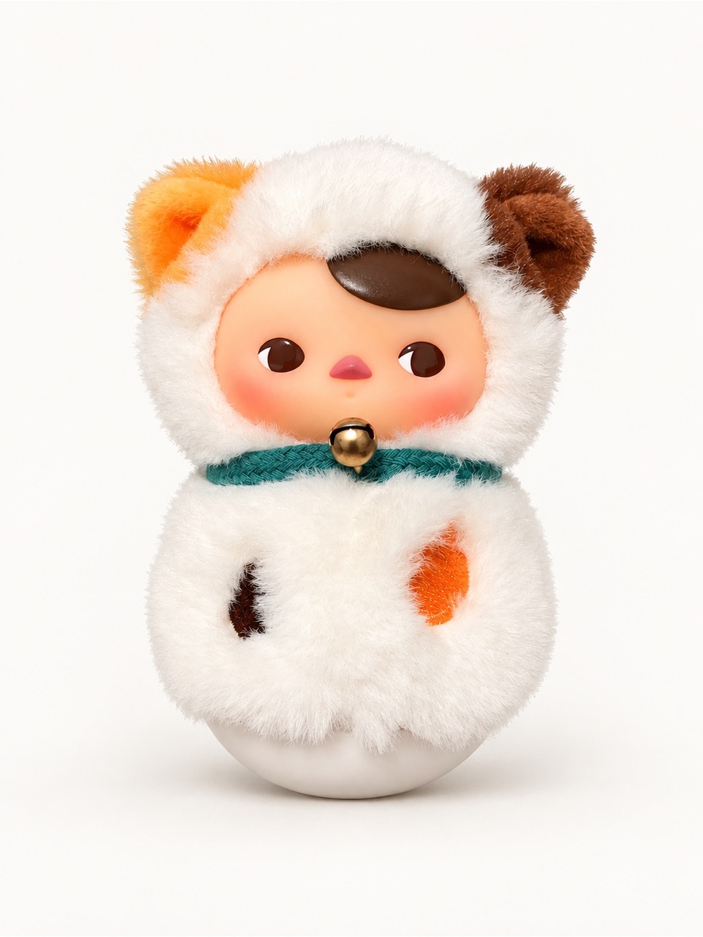 POP MART PUCKY Collectible Roly-Poly Kitty Calico Vinyl Plush Figure